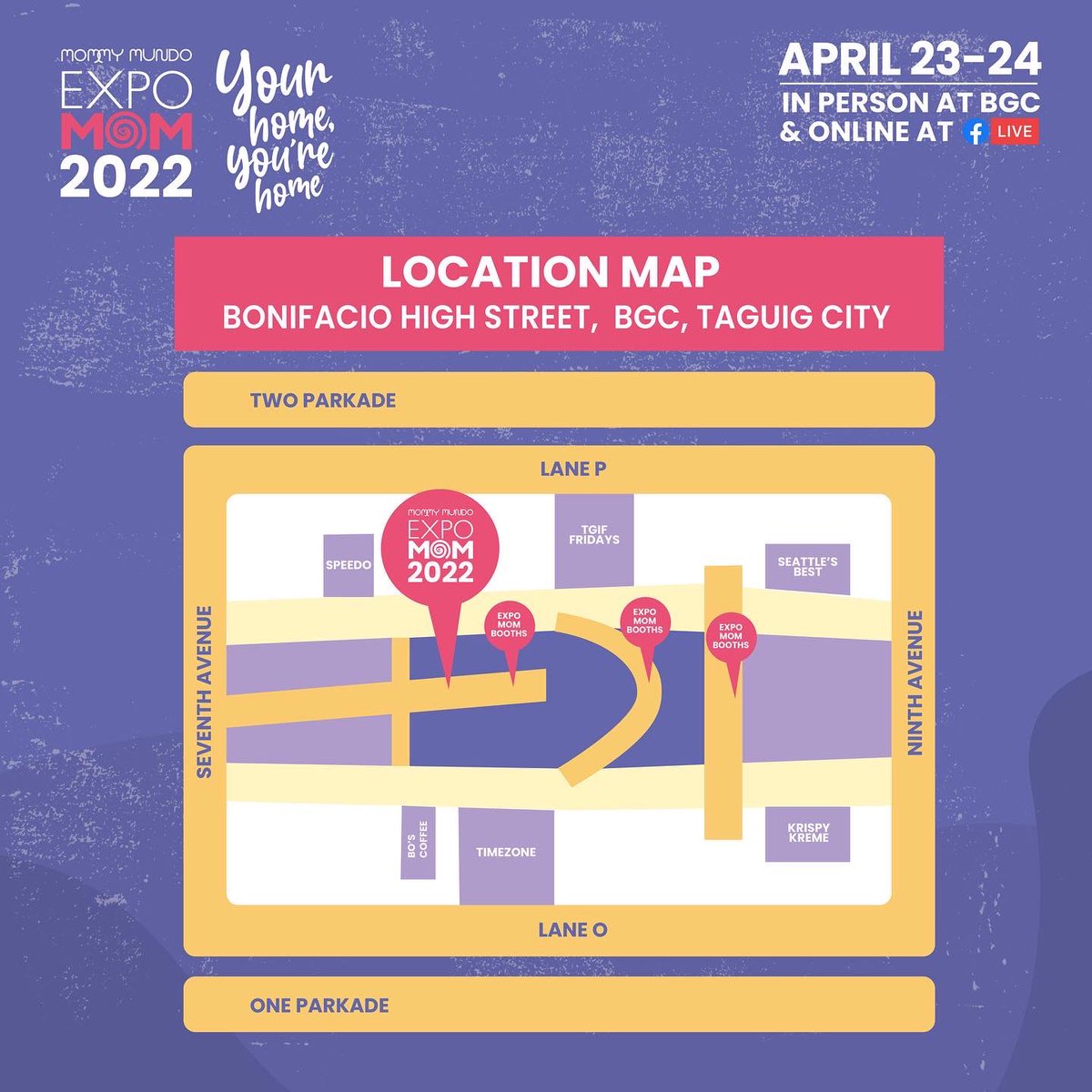 juicevill's tweet photo. So come on over to #ExpoMom this weekend! April 23-24 at Bonifacio High Street! Here is the location map! @mommymundo #mommymundo https://t.co/zo6HPHWl8R