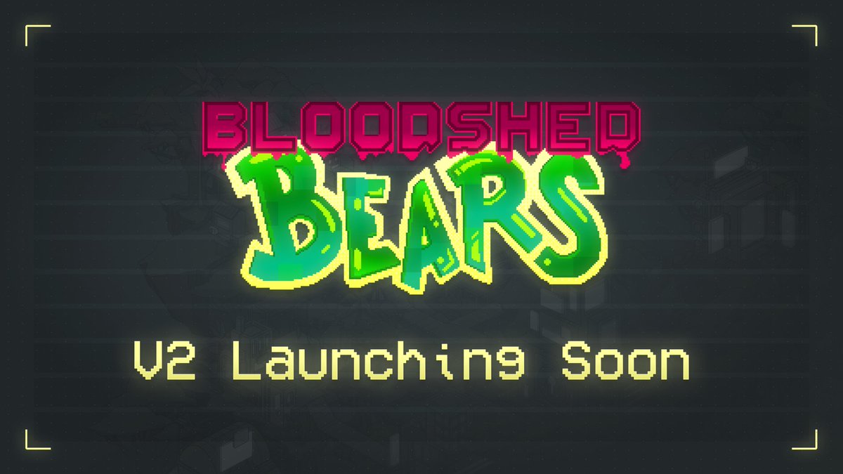 🚀 ANNOUNCING BLOODSHED BEARS V2 (Beta) 🚀

What's coming: 
- Core game updates
- BloodBoard &amp; BloodPit Seasons
- Polygon L2 Migration
- Bloodshards
- Updated tokenomics
- MetaPass utility
- New game modes, guilds &amp; more..

Read up on what's coming soon:

docs.bloodshedbears.com