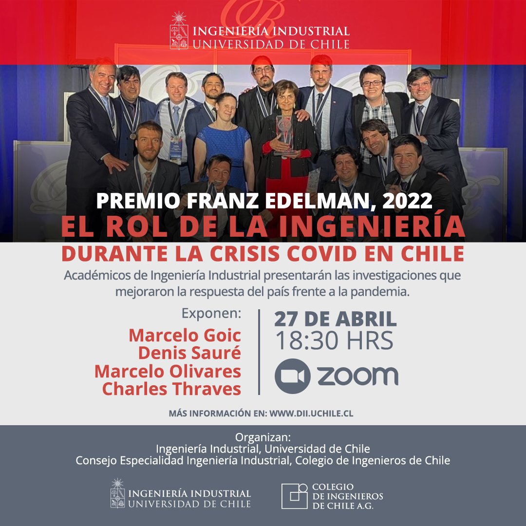 IngenierosCHILE's tweet photo. El @con_esp_ind y @IndustrialesUCH te invitan a esta imperdible nueva versión de los #TopicosIngeniería para conocer + del rol de la ingeniería durante la crisis #COVID en Chile y el premio obtenido por nuestro país en #FranzEdelmanAward #2022

Participa:
https://t.co/kuPzoPN4er https://t.co/eO4Ubb5Tul