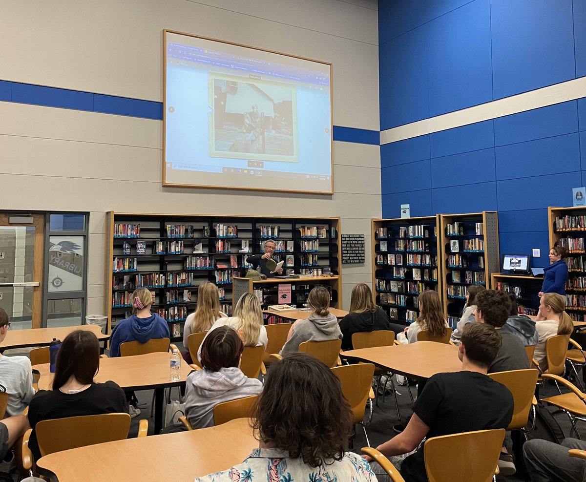 What an opportunity! Our U. S. History students listen intently as Dennis Hanners voluntarily shares his story of being drafted for the Vietnam War and time with the 173rd Airborne. He gives time to these students yearly and we are forever grateful! @OPSSocStudies @ChrisZuck