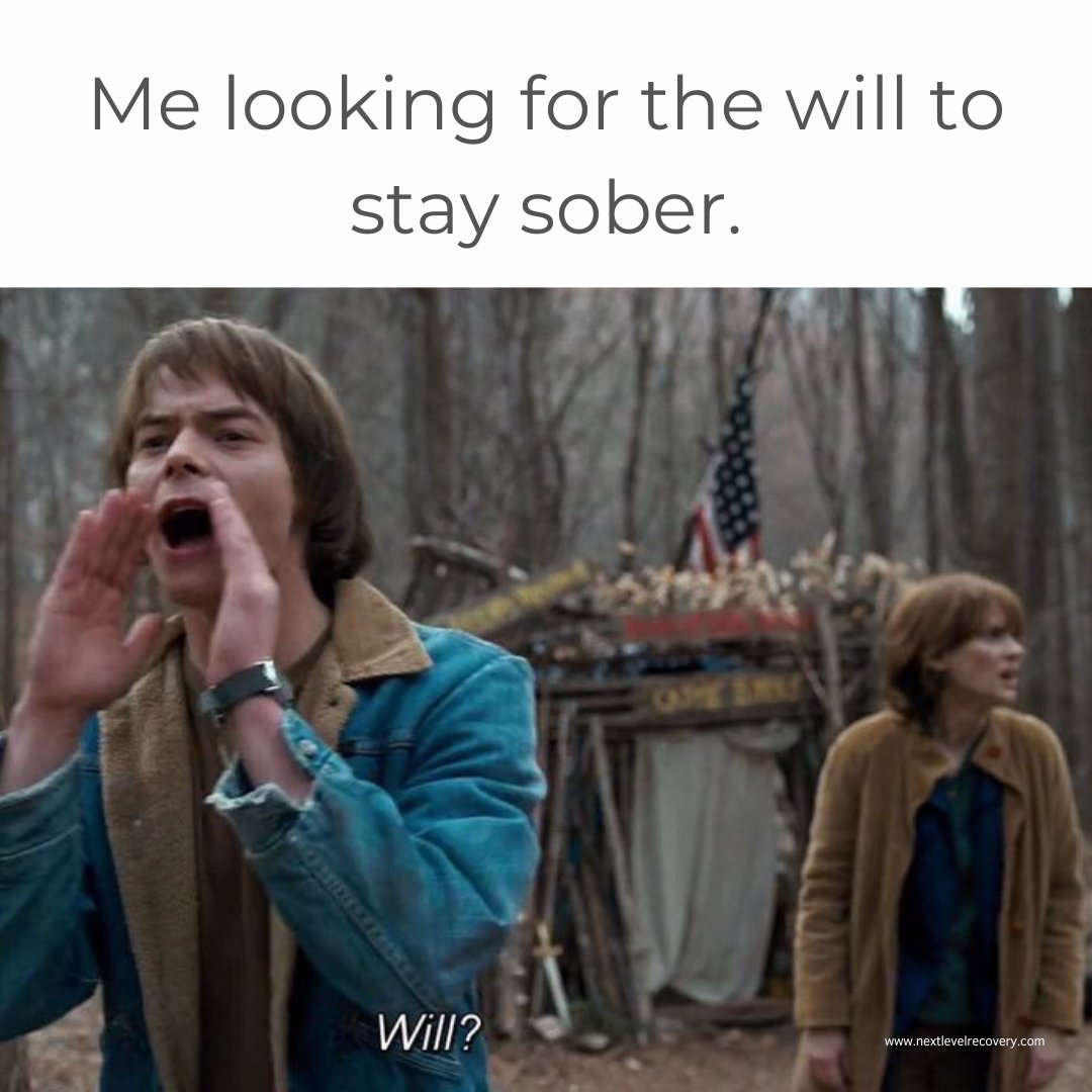NextLevelUtah's tweet image. Fight the urge. Take it one day at a time. Make good use of your sober time. Go outside. 

And if all else fail, find will😅 #sobermeme