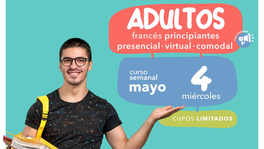 AFArequipa's tweet photo. 🔴 CURSO DE FRANCÉS  - ADULTOS 🔴
¡Ahora puedes elegir el ritmo que mejor se adapte a ti!
✅Cursos presenciales.
✅Cursos virtuales.
✅Cursos comodales.
#cursosvariados #plusloin #AFArequipa #idiomas #aprender #Francia https://t.co/S7Xrz9JIA9