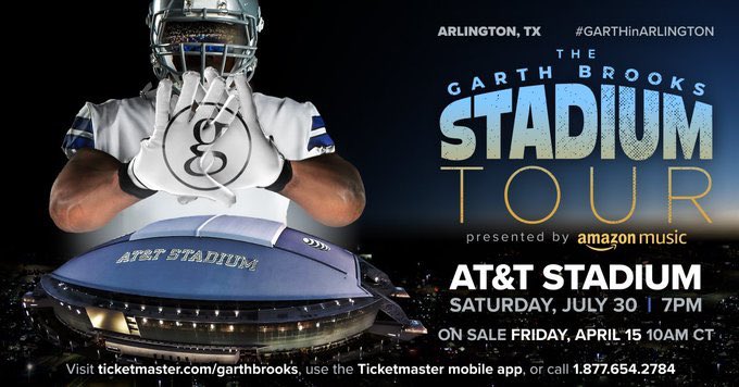 AdamKBuchanan's tweet photo. @garthbrooks in 91 days @attstadium  I will be sitting in Sec. E, Row 5. This is gonna be #epic #IAmStoked #IAmExcited #IAmReady #LetsParty This will be my second time to see him in concert and my first time ever to be so close to the stage for any concert I have ever been to. https://t.co/LKha0jB8XC