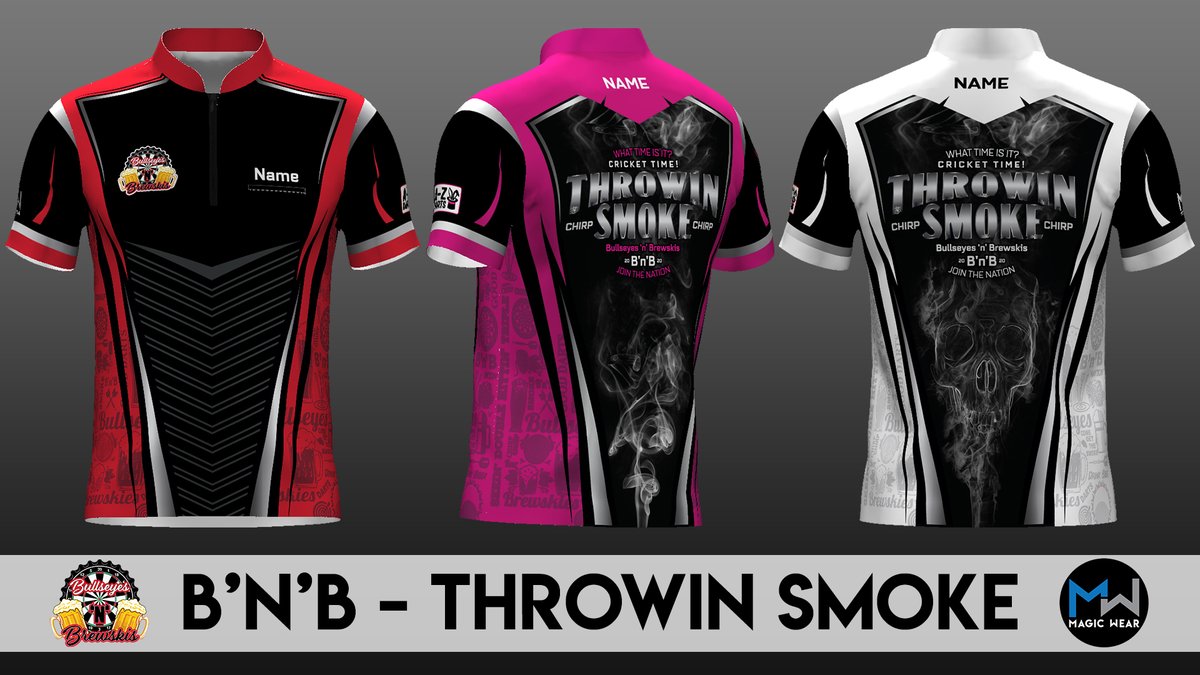 MagicWearSports's tweet image. By now just about everyone should have received your Bullseyes 'n' Brewskis pre-ordered jerseys!

Tryin to Throw That Smoke too??💨 You can custom order a jersey right here to join the BnB Nation ➡️ bit.ly/BnBJerseys

#BnBNation #ThrowinSmoke