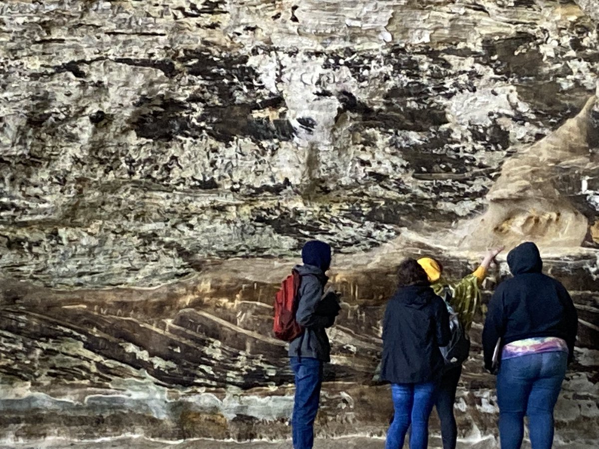watch4rx's tweet photo. Back in the field with @IllinoisCentral students after two years. I was impressed - and happy - to hear them making connections between what they’re learning in class and what they’re seeing in the field. #2YC #geoscience #fieldtrips #geology #experiential #learning https://t.co/DHOxsiH1Zk