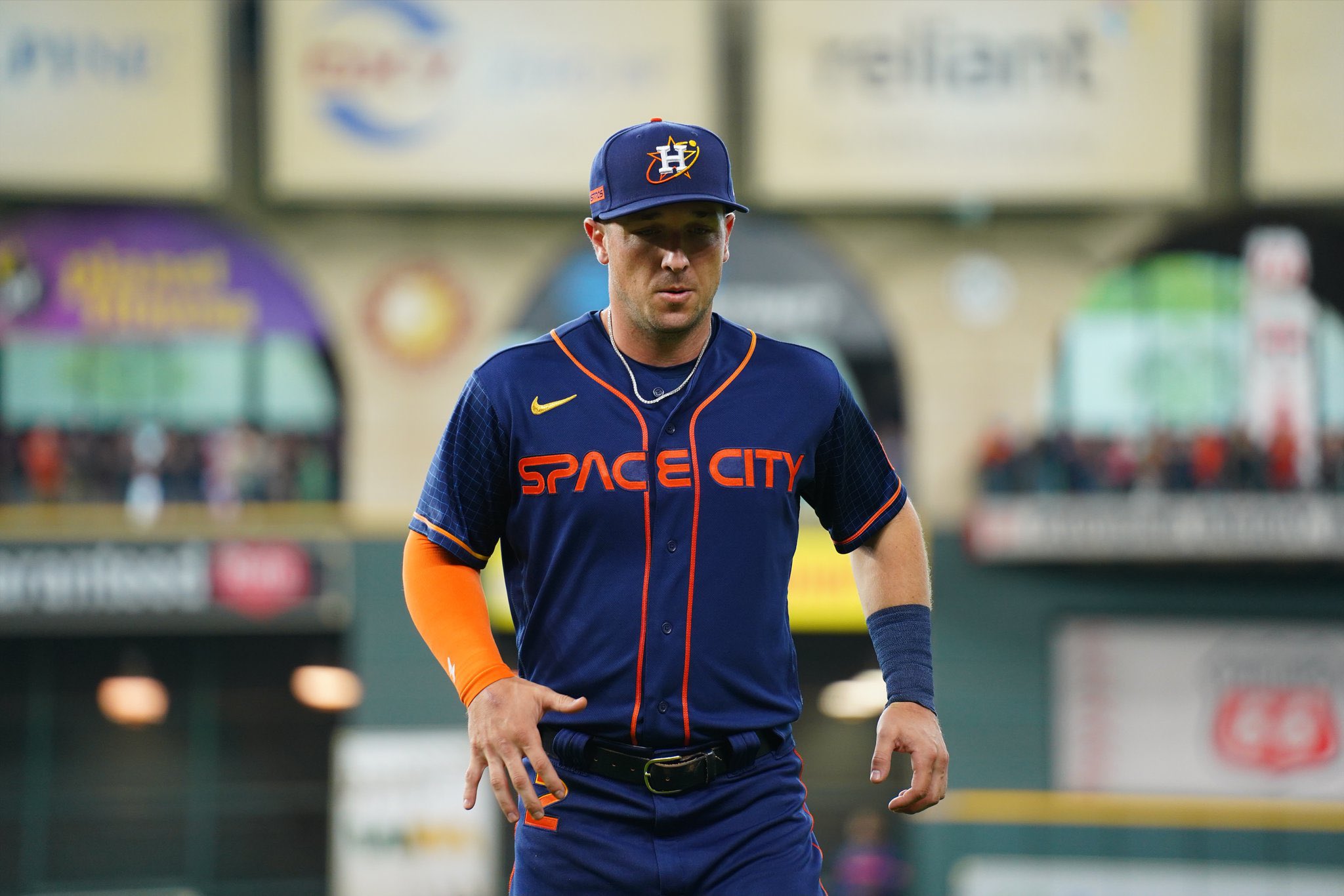 Stadium on X: The Astros are debuting their Space City uniforms