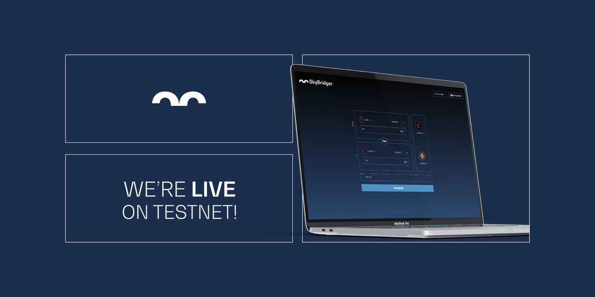 The first functional bridge for <a href="/Casper_Network/">Casper</a> is born!

SkyBridger is LIVE on Testnet for you to give us feedback! 

skybridger.io

We will enable Mainnet in a few days, then we can officially WELCOME A NEW ERA OF USING CSPR!🤩

#SkyBridger #SKBR #CSPR #BSC