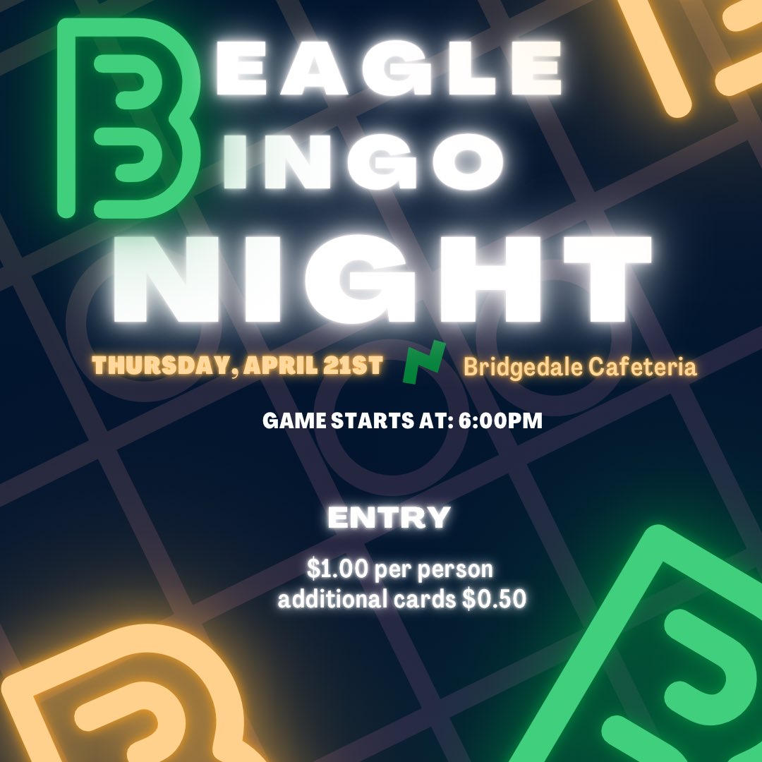BridgedaleElem's tweet photo. This is a family event. All students must be accompanied by an adult. @JPschools @JasonJbeber #beaglepride🐶 https://t.co/MnlNDILTpp