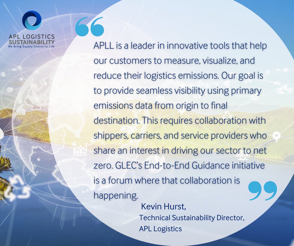We are delighted to announce that we are helping advance the quantification of logistics emissions &amp; support our industry's Net Zero journey. We are co-developing <a href="/smartfreightctr/">Smart Freight Centre</a> &amp; <a href="/wbcsd/">gj</a>'s joint initiative to increase carbon emissions transparency  
#EarthWeek #sustainability