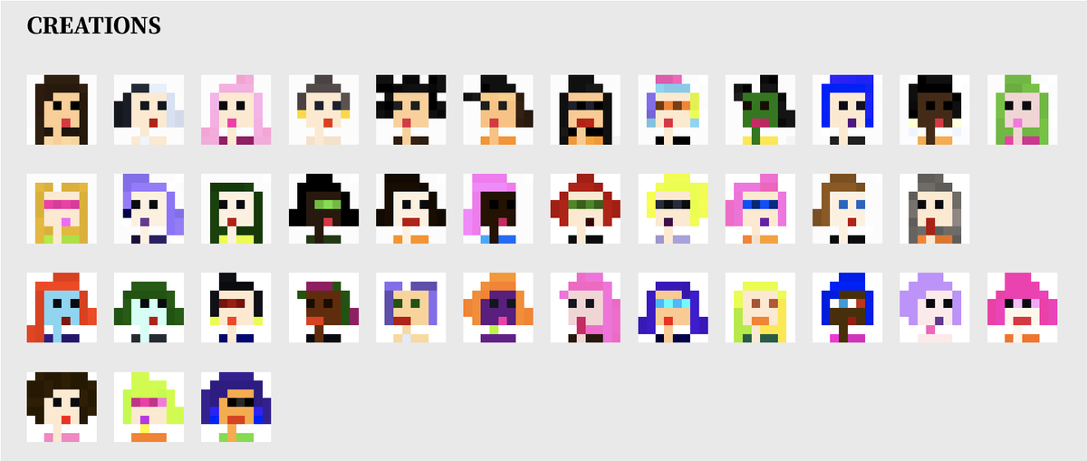 Ladyxtz's tweet photo. Lady #036 is gone. All the Ladies are sold out now, thank yo'll 🫶
Still available some Lady on secondary 👇
◻️https://t.co/1fKxmKSi5Z

New Ladies on the way...⌛️

#8bidou #tezos #pixelart #NFTCommunity https://t.co/0cKQlw8n6f