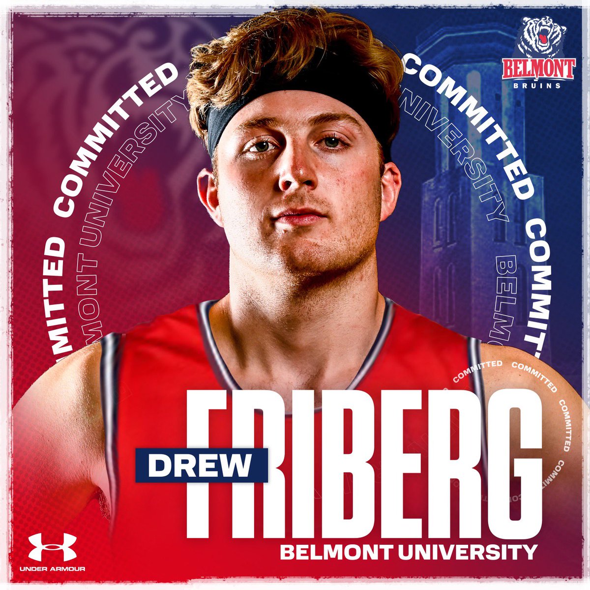 drewfriberg's tweet photo. Excited to announce my commitment to Belmont University!! 🐻🐻 @BelmontMBB https://t.co/AssoVCfC9W