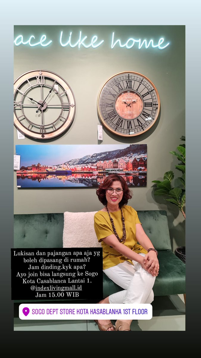 jeniefengshui's tweet photo. Jam dinding di rumah anda, apakah mati? Atau nyala? Kebesaran atau kekecilan? Lukisan apa yang bagus dipasang di ruang tamu, ruang keluarga? Ruang tamu jadi tumpukan barang alias gudang? Yuk kita bahas di #HariKartini2022 Live IG seputar Rumah perempuan modern ala #jeniefengshui. https://t.co/XpAM3MvpRf