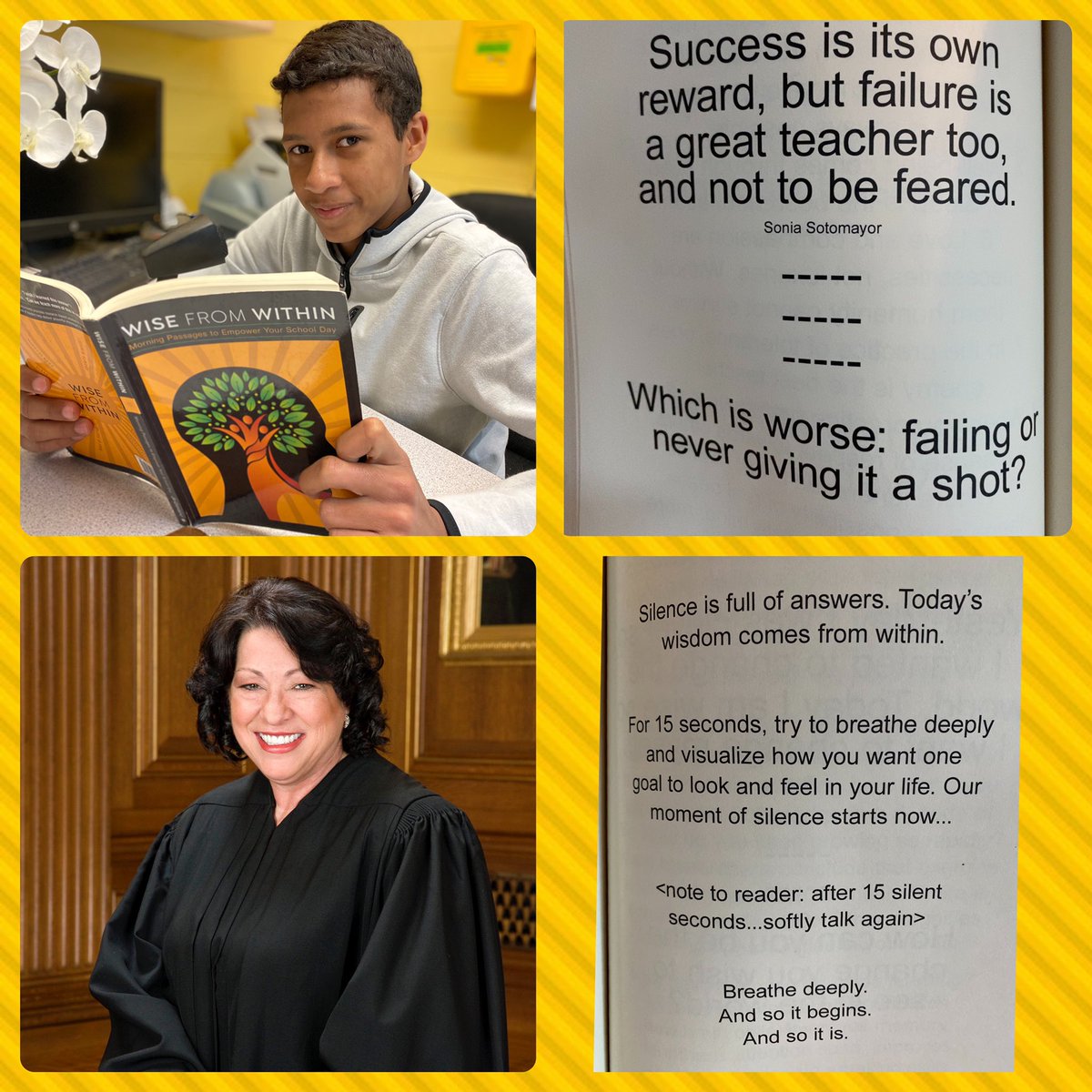 schooltheday's tweet photo. He was so proud to pronounce her last name.  #wisefromwithin #soniasotomayor #dreambig https://t.co/786sKowtFq