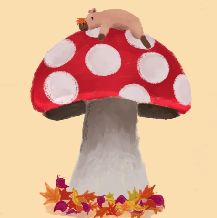 zargothrax92's tweet photo. #capypril catching up! autumn🍂&amp; mushroom🍄 https://t.co/qqWK37bA6l