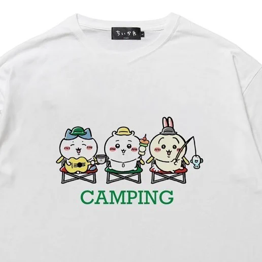 ちいかわキャンプへGO Tシャツ　マルシェバック付き ちいかわグッズ公式 on X: 