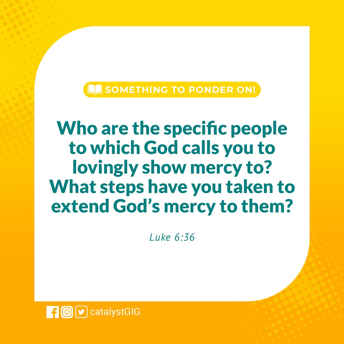 CatalystGIG's tweet photo. Catalysts, may we also see through God's lenses and look beyond what a person deserves — not turning a blind eye to injustices but still with accountability!

#Stewardship
#ParaSaDiyosAtBayan
#RayOfHope
#DailyDoseOfInspiration
#CatalystGlimpseOfDaylight https://t.co/DCtNi3f0GT