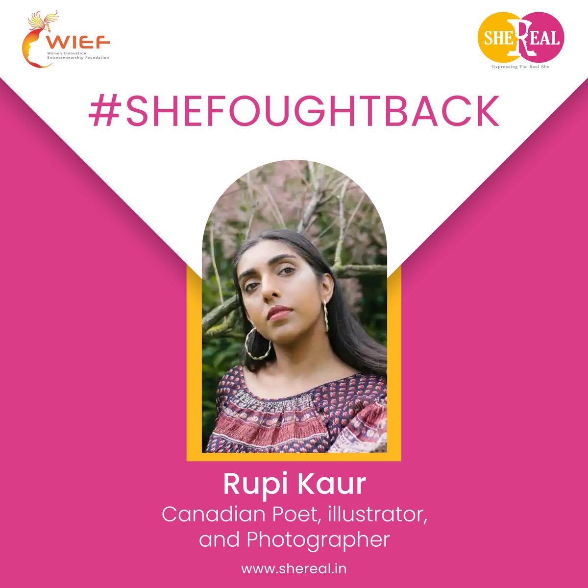 theshereal's tweet photo. Meet Rupi, Her #shefoughtback journey stated as she was born in Punjab, but immigrated to Canada at a young age with her family to escape from the persecution of Sikhs. She 1st began performing poetry in 2009. Her 1st book was Milk & Honey and her 2nd was The Sun & Her Flowers. https://t.co/3nKzB9Q4zv