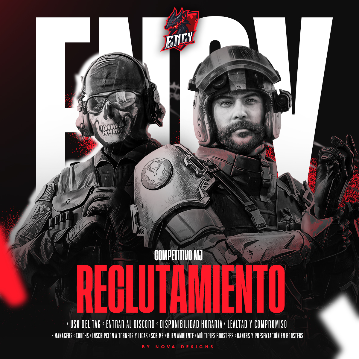 En busca de jugadores Competitivos y leales para nuestra organización