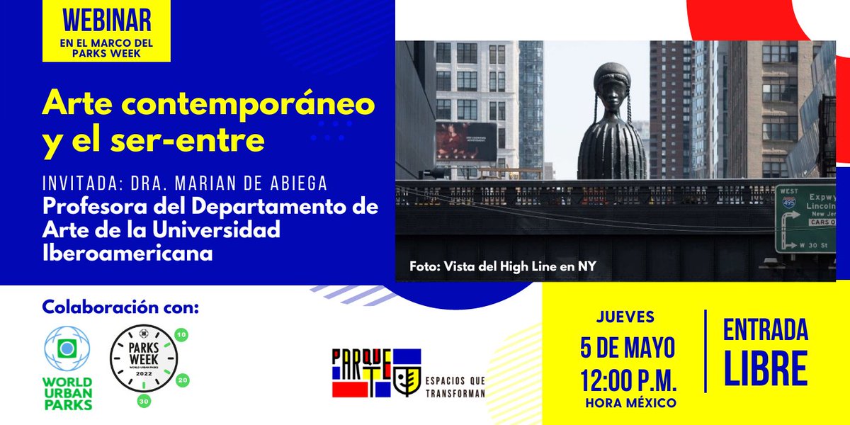 parqueartela's tweet photo. La pregunta principal es, ¿Cómo es que el #arte responde, o trata de dar cuenta de cuestiones sobre nuestro “ser en común”? ¡Únete al siguiente #Webinar! Arte contemporáneo y el ser-entre
Regístrate aquí: https://t.co/plCe2ZYQHG
En marco en la celebración mundial del #parksweek https://t.co/E5MikrwHQr