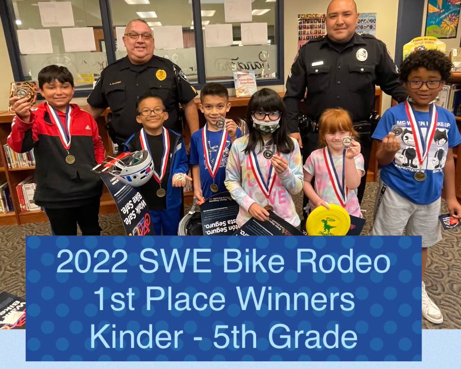 swisd_swe's tweet photo. Congratulations 🎉 to all of our 1st 🥇, 2nd 🥈, and 3rd 🥉 place winners of our bike rodeo 🚴 🏆 #RootEdSWE  #TeamSWE #WeAreSW https://t.co/Z1VuvpWHx0