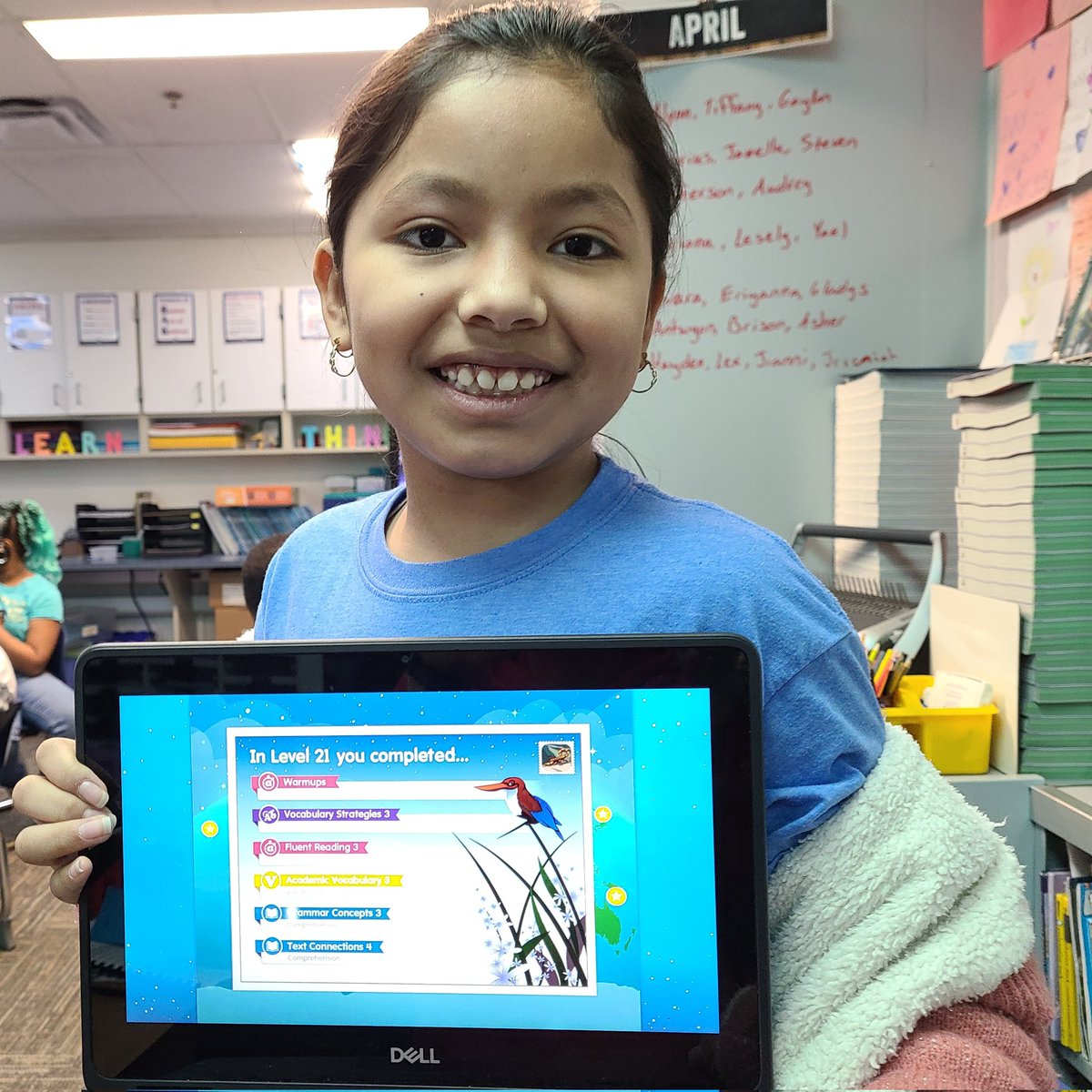 Briggs_Ms's tweet photo. This amazing kiddo completed 21 levels of Lexia! #ic2122 https://t.co/Vq02yQ3eay
