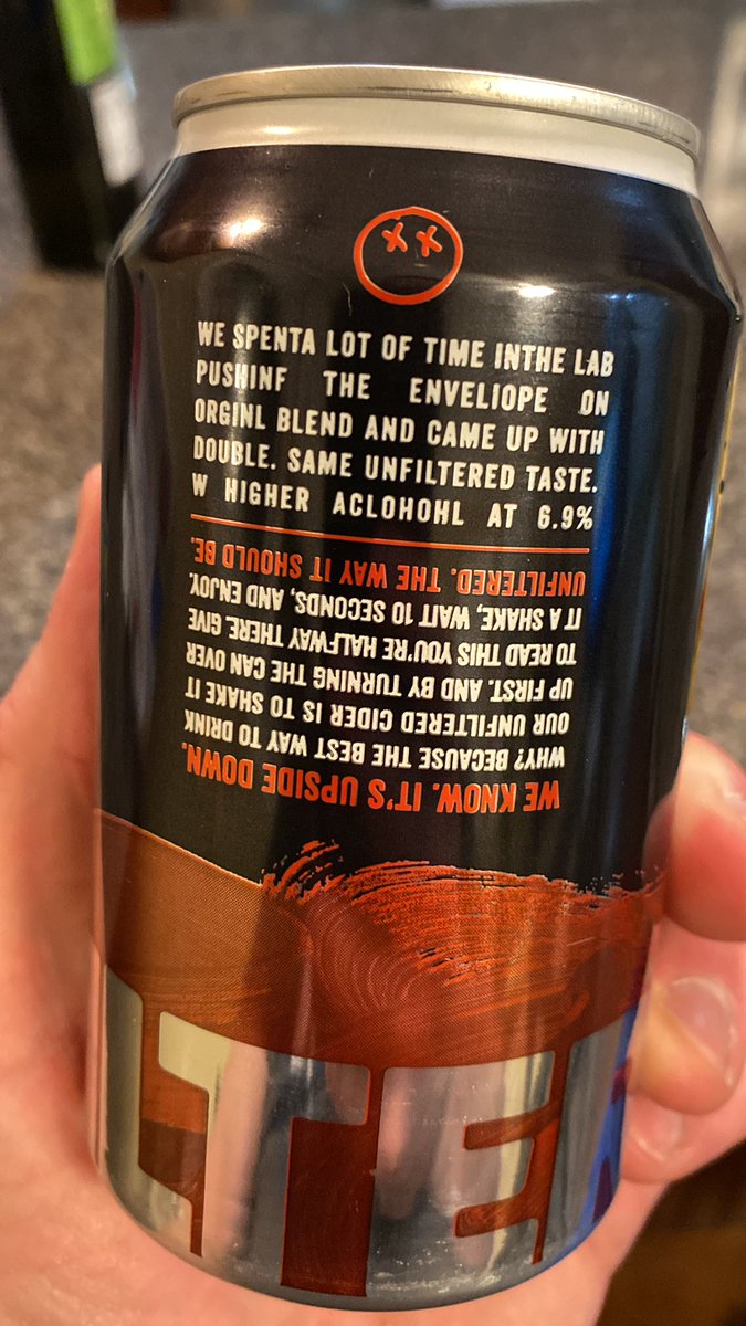 thebermster's tweet photo. @DowneastCider I honestly thought I might be having a stroke while I was reading this can. What is up with this? You guys good? https://t.co/KFW19Cr6ix