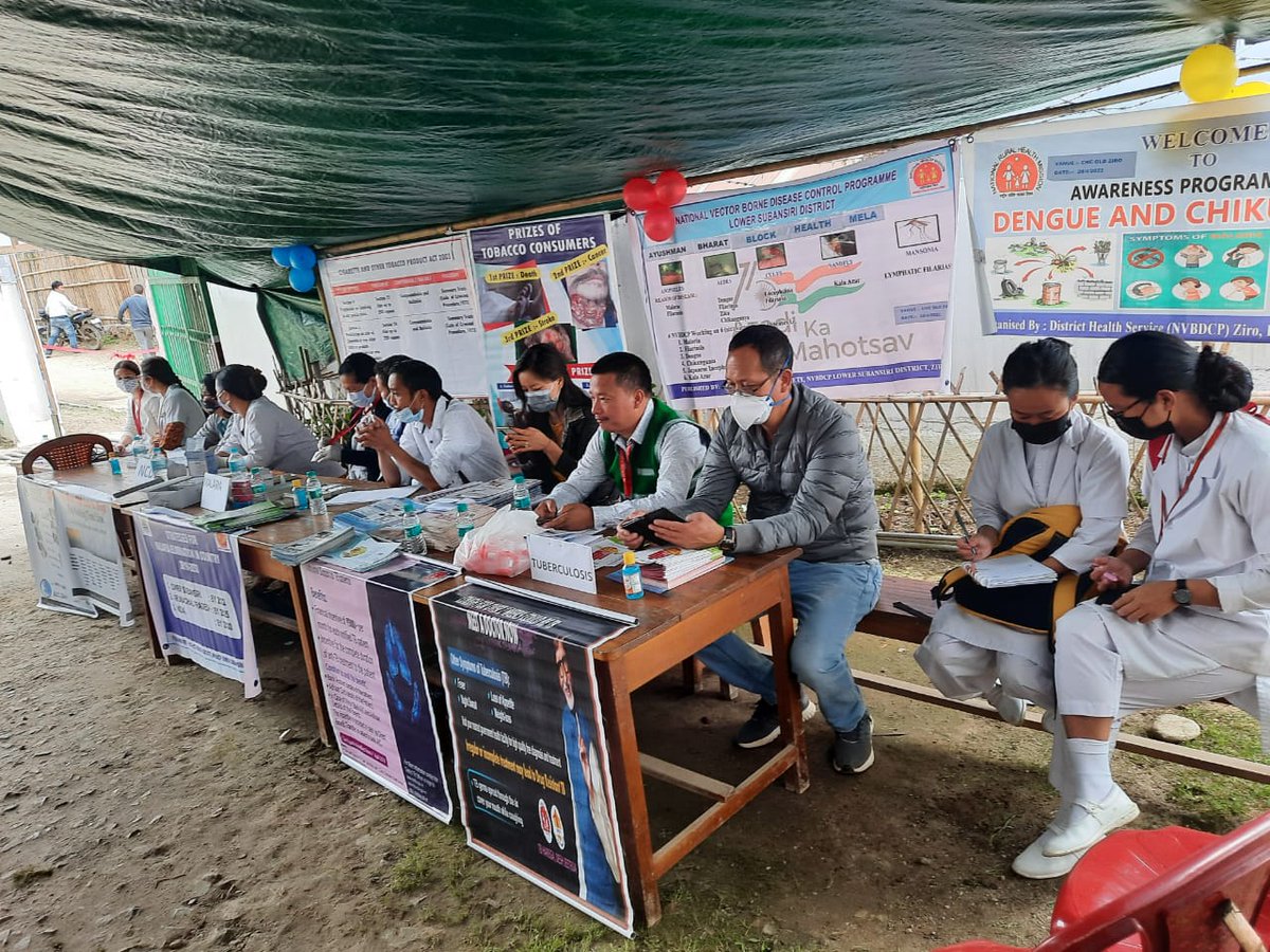 DiproZiro's tweet photo. 405 Clinical services ,251 NCD screening, 242 Malaria Screening, 58 CMAAY registrations, 97 ABHA Cards, 26 nos of free spectacles distributed  and 39 free lab diagnostics were done during The Ayushman Block health mela  held at CHC, Old Ziro
@PemaKhanduBJP
@ArunachalDIPR https://t.co/XBFWUXGywl