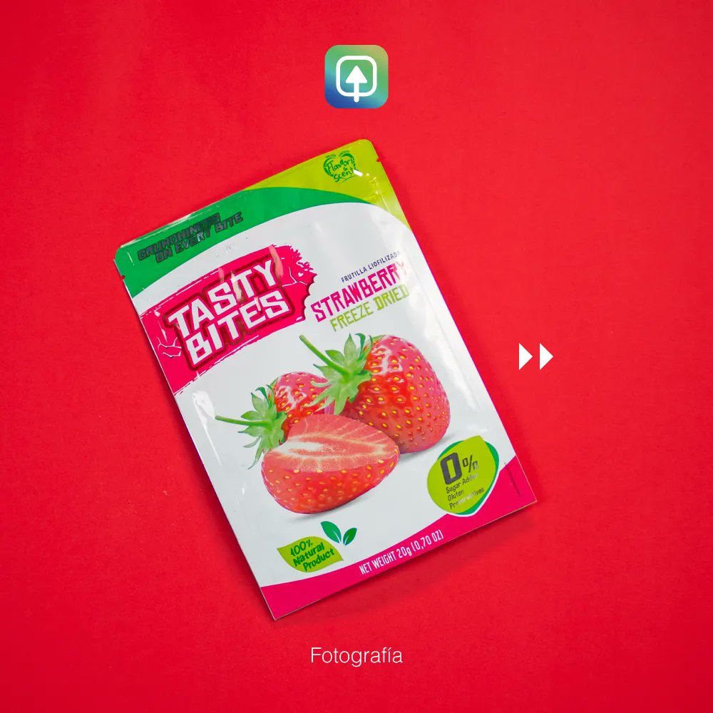 Al ser un producto liofilizado, Tasty Bites mantiene el sabor y 95% de las propiedades nutricionales de la fruta fresca.