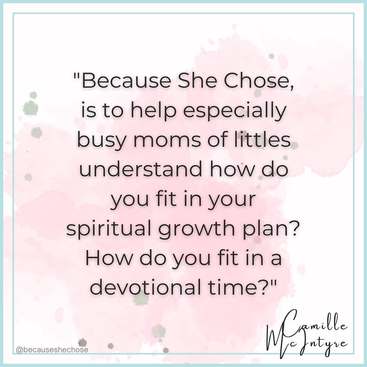 CamilleMcIntyr's tweet photo. In the first episode of our Because She Chose podcast, we dive into what a devotional life is and giving you some ideas of where to start. https://t.co/wzxV6WSOjT https://t.co/fNTtq8vTSR