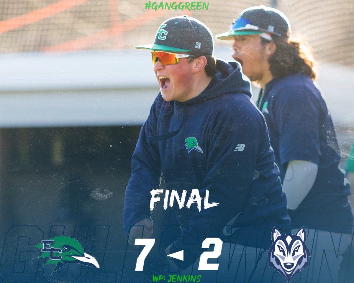 Season Sweep 🧹 

Gulls power past Huskies scoring 7 unanswered to win their 8th straight 💪

💎Jenkins (W, 2-0) 6IP, 4H, 7K’s
💥Nardone: 3-Run HR (5) 💣
💥Wladkowski: Solo HR (4) 💣
💥Shpur: 2-4, R, BB
💥Pacheco: 2-2, 2B, R, BB
💥McKinley: 1-4, 2B, 2RBI