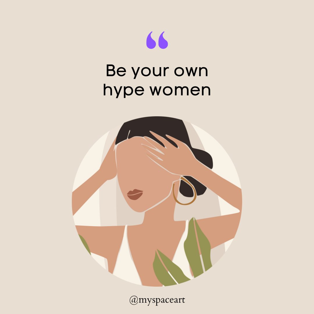 Myspaceart1's tweet photo. Girls, quit waiting around for other and hype yourself up! Learn to appreciate youurself and all the moments that contribute to the life you've created
Be your own hype.
#WomenEmpowerment #womentowomen
#WomensArt #WomenSupportingWomen https://t.co/mMpOLskRB8