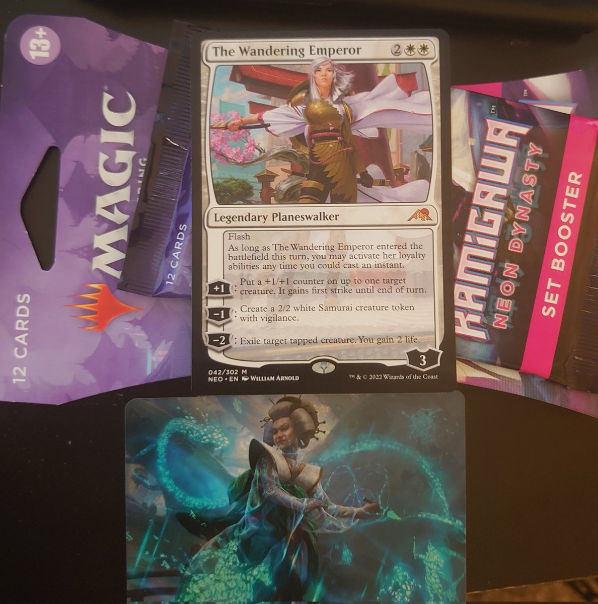 fujinbotan's tweet photo. I haven't bought #MagicTheGathering cards in AGES! Did they increase the chances for this or am I just #lucky ? #tradingcard https://t.co/U9TiCnbb9V