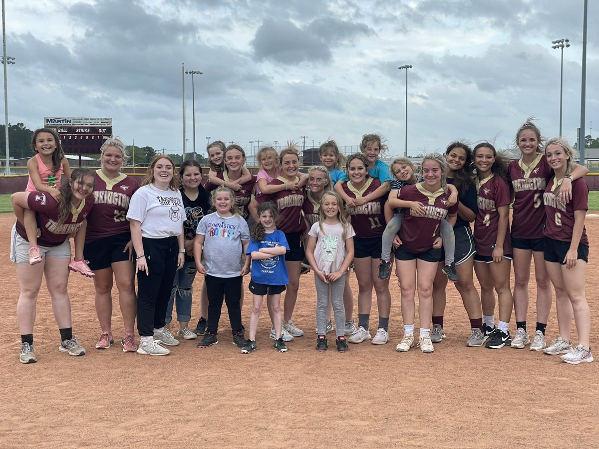 Great day to be a Ladyhorn!  The varsity girls practiced with the future of the program and loved every minute of it!! Most of them have played and started where these girls are today! #StrongerTogether