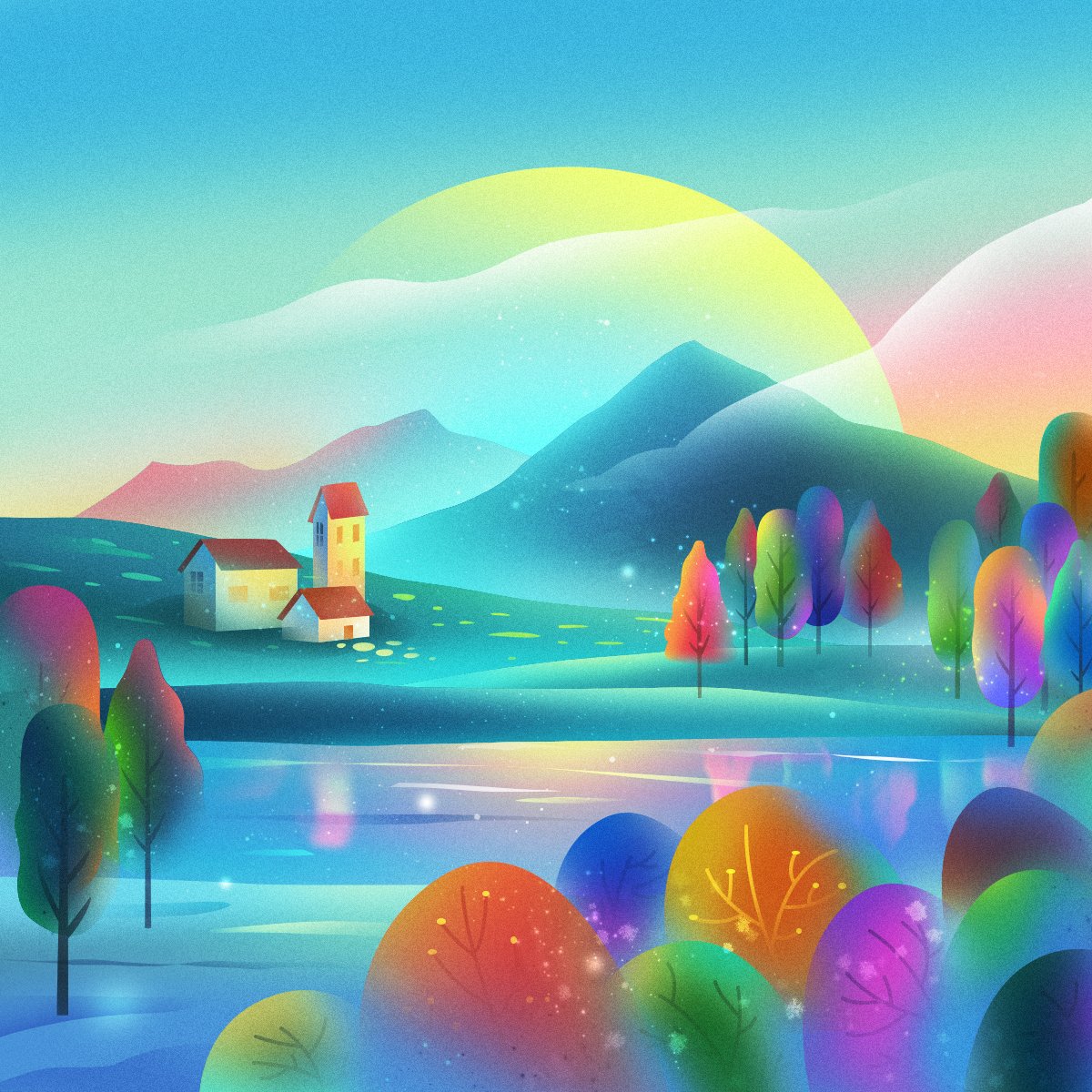 GM Frens☀️
This is my new work🌲☺️❤️❤️❤️
👇
Colorful forest          0.2  $ETH
foundation.app/@TyroneHUA/hua…