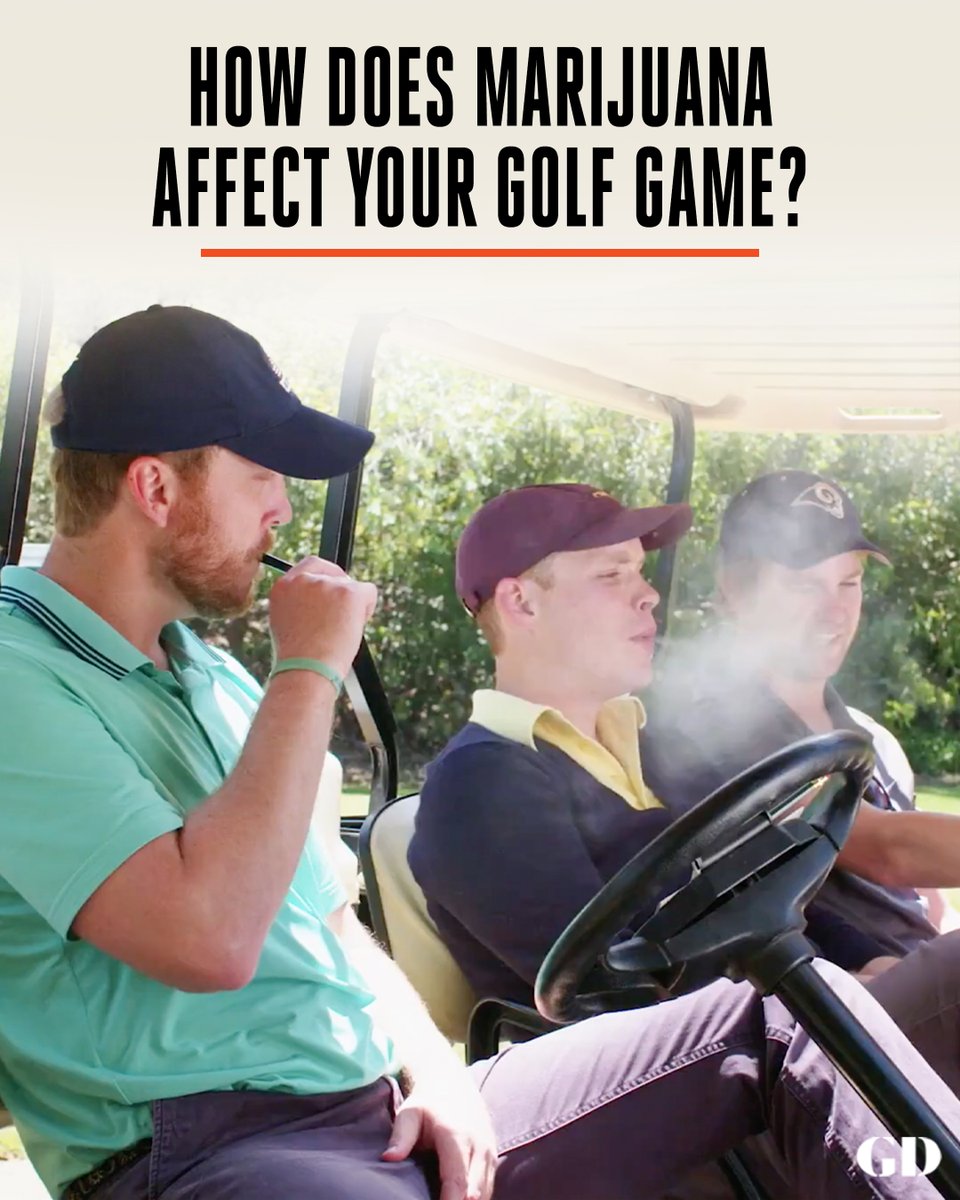 GolfDigest's tweet photo. We had three golfers try a series of golf shots to determine how marijuana impacted their performance. 

Here are the results: https://t.co/BozUAIChdF https://t.co/oc740jFhHS