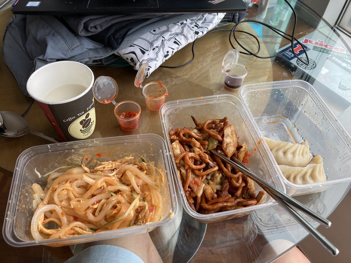 dimsumcookery's tweet photo. @blackmesa_eth Also dumplings, Shanghai noodles and a cold Chicken salad. https://t.co/xbCAddPbMB
