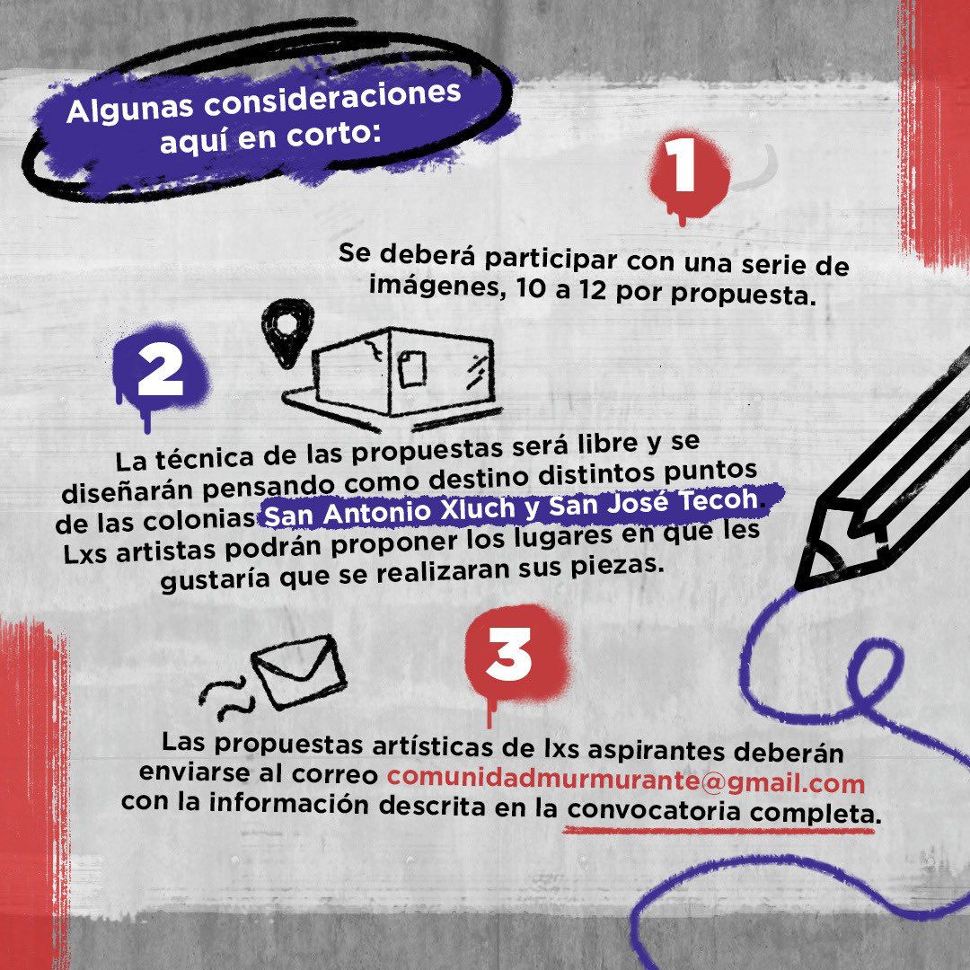 MurmuranteT's tweet photo. #NoticiasMurmurante #ComunidadMurmurante #FONCAMX 

¡Te estamos buscando! 👀🔍

IMÁGENES DE BARRIO: Graffiteando el Sur de Mérida 🎨🖌 

¡Queremos que formes parte de la 𝗖𝗼𝗺𝘂𝗻𝗶𝗱𝗮𝗱 𝗠𝘂𝗿𝗺𝘂𝗿𝗮𝗻𝘁𝗲! 🤝

Consulta toda la información en 👉🏼 https://t.co/3dFO0RuMBA https://t.co/uSzCmW2Ia1