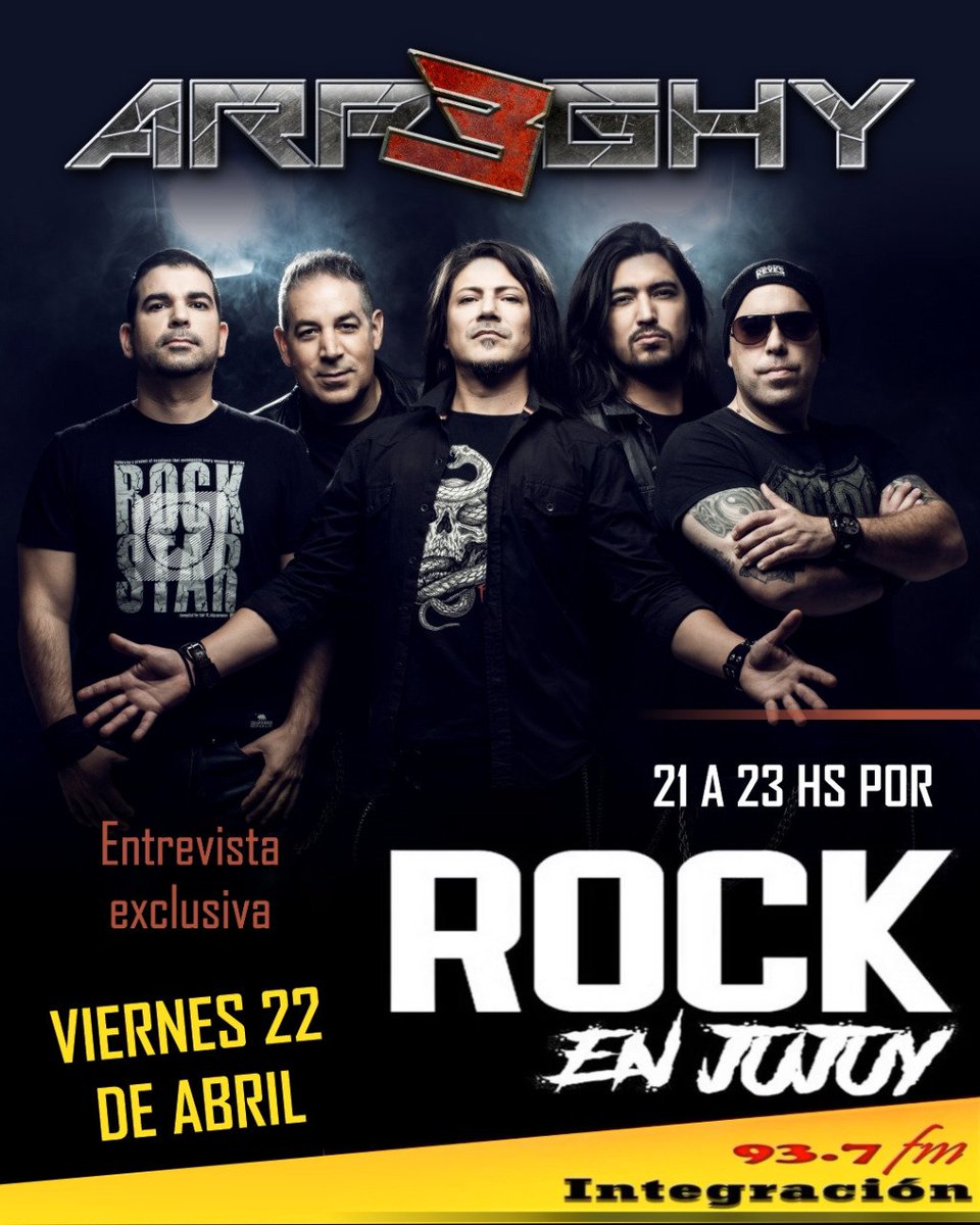 <a href="/rockenjujuy/">@RockenJujuy</a> publico que la banda de #Argentina <a href="/Arpeghy/">Arpeghy</a> , estara en una entrevista del programa de #Radio , telefonicamente.