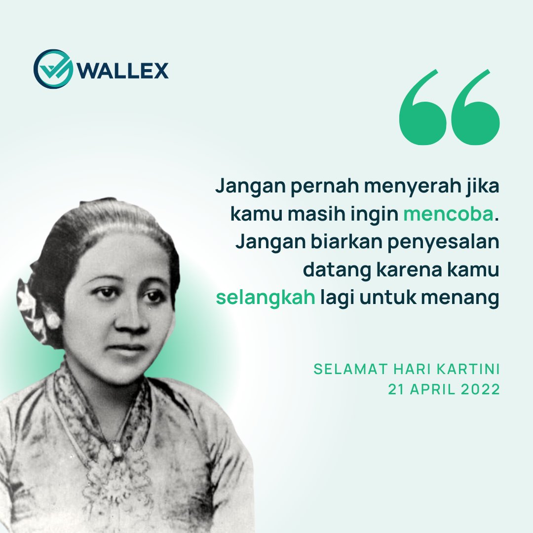 WallexID's tweet photo. Wanita bisa menjadi seorang pemimpin, dari seorang CEO hingga ibu rumah tangga yang membesarkan anak-anaknya. Tanah Air ini dibangun oleh para wanita kuat dan inspiratif. Selamat Hari Kartini 2022, jangan pernah menyerah para perempuan Indonesia ♀

#HariKartini #HariKartini2022 https://t.co/gO9o1LAqyL