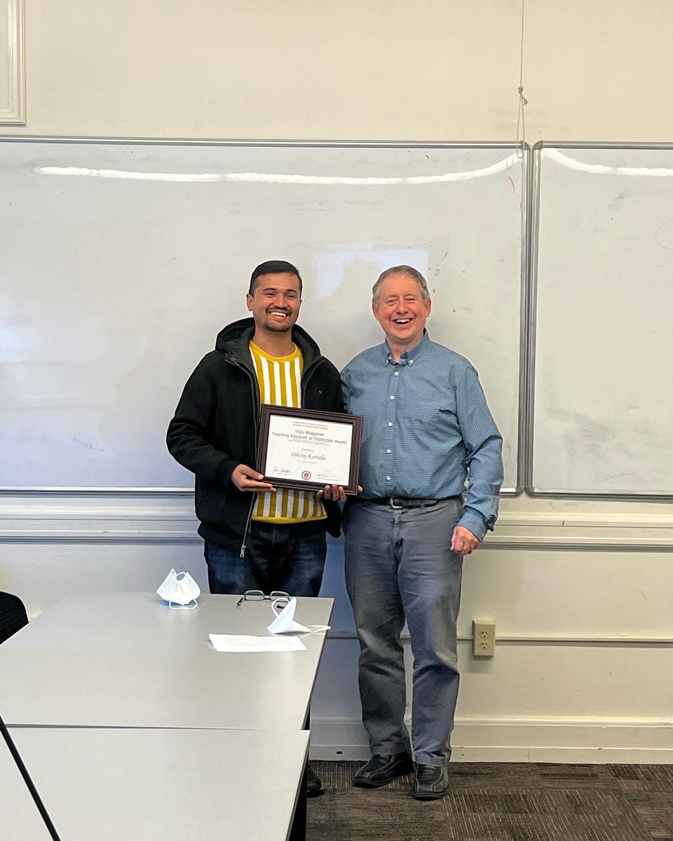 DhirojK's tweet photo. It is an honor for me to have received the Teaching Assistant of Distinction Award this year. Thanks to the Department of Resource Economics (UMass Amherst) for recognizing my dedication to teaching and learning. Thanks to everyone who supported me directly or indirectly. https://t.co/BZpy5n6Ts5