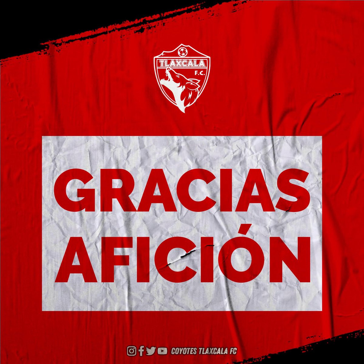Triste por el resultado, pero solo queda agradecer a la afición  que nunca dejo de apoyar durante la temporada.

De nuestra parte solo queda  trabajar duro para volver más fuertes la temporada que viene #VamosCoyotes 

También quiero felicitar a <a href="/MinerosFc/">Mineros de Zacatecas</a> por su pase a liguilla.