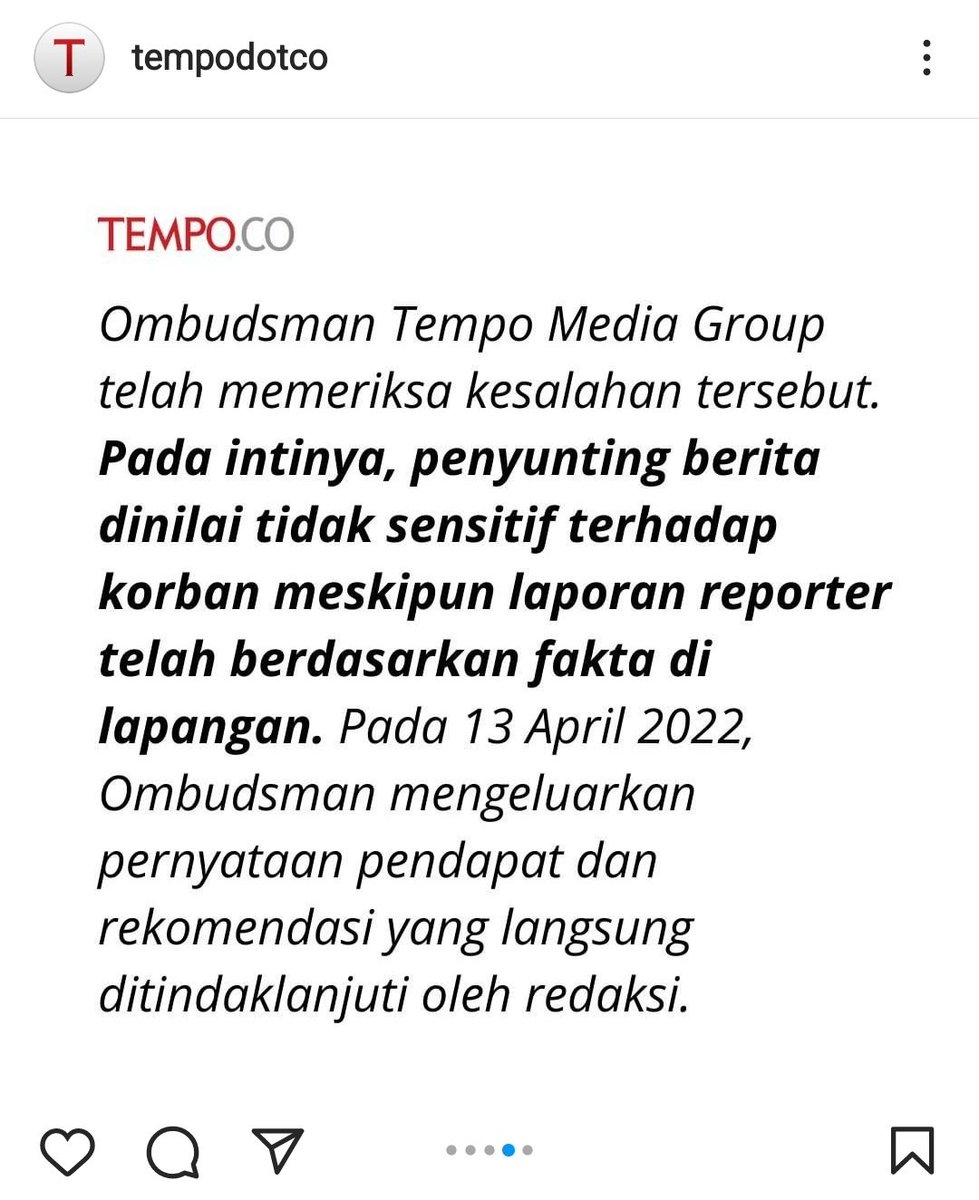 kurawa's tweet photo. Sebagai salah satu media massa pemegang rekor : Meminta Maaf tempo memang luar biasa.

Peliputan yg sering offside hanya berdasarkan katanya sehingga pesanan2 selalu muncul di meja redaksi mereka

Maaf adalah kunci ibarat kentut bau yg lewat begitu saja tanpa lihat kerusakannya https://t.co/8eH7kVM0re