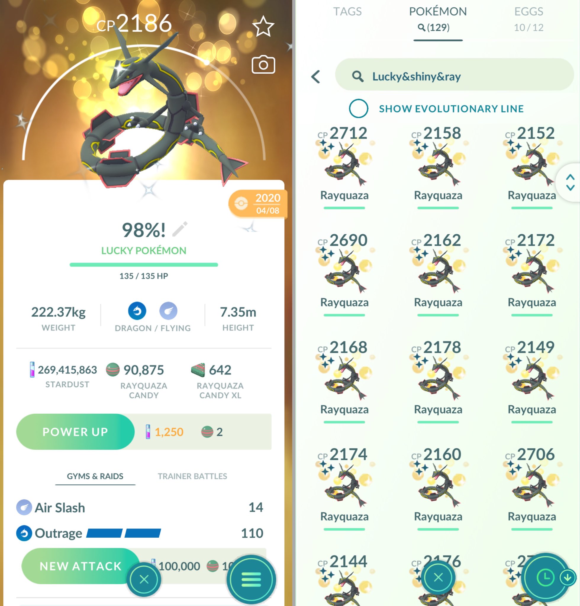 POGO account with shiny Rayquaza - POGO Trading