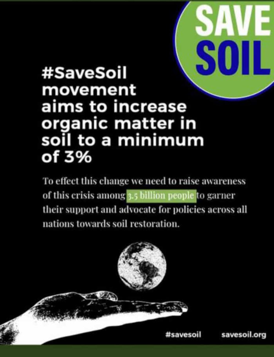 avigahlowt's tweet photo. We have to talk about #SAVESOIL if we want lives on earth 🌎. The easiest explanation of the movement intent.
#100daysofsavesoil #SoilHealth #soilextinction #letus_makeit_happen #SadhguruJV #EarthBuddy #muddybuddy https://t.co/zmBCZCmpGc