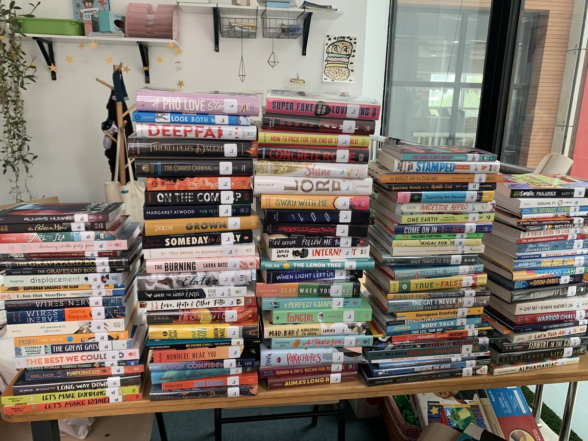 So excited! My first ever order of books for middle-high school arrived. Also a bit nervous b/c I hope so much that these speak to students and open the world to them. Now to decide how to celebrate &amp; promote! #myCISB #MYPlibrary #DPlibrary