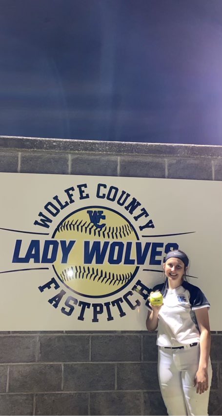 WCcoachBink's tweet photo. Congratulations to our “8” on going yard tonight.  Lauryn Terrill is a TERRIFIC softball player and as everyone that knows her will attest, a SUPER young lady.  Lady Wolves with a big win over Madison Southern.  GO BLUE https://t.co/RnnSee0bP1
