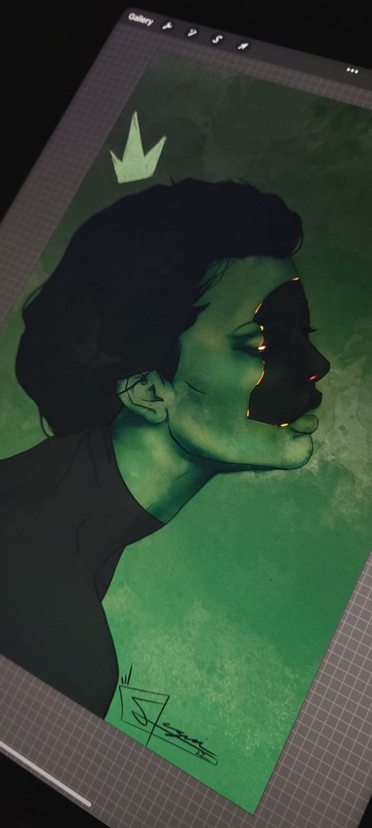 manustegui's tweet photo. Last WIP for tonight. 3rd piece of my "Elementals" series is already in the oven! 🤘🔥🔥 https://t.co/NrhIRZMn4n