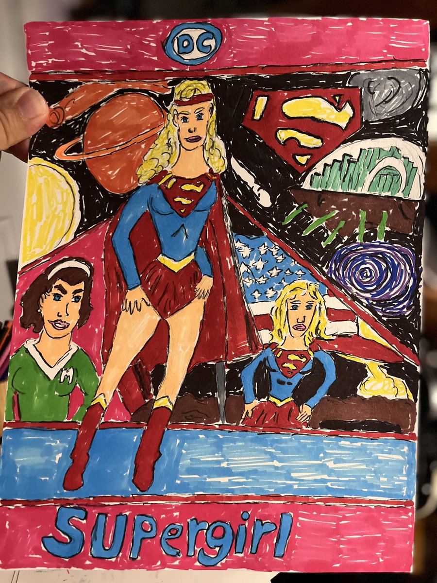 DMcKinney1979's tweet photo. Today I just finally colored and drew Superman’s Cousin Kara Zor-El as (herself) Supergirl by sketch. We all Believe A Girl who could fly ? #Supergirl #PlanetKrypton #KaraZor-El #dccomics #artistsoftwitter https://t.co/YGTGNElqXn