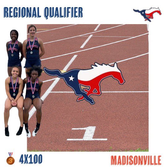 Congratulations to Bre’Anda Moffett/Chantell Davis/Kayla Dickey/Lindsie Smith for placing 3rd in the Girls 4x100. <a href="/MCISDAthletics/">Madisonville Tx Athletics</a> <a href="/MadisonvilleMet/">Madisonville Meteor</a> <a href="/chantellmd04/">Chantell Davis ♡</a> @tarsha_06 <a href="/CoachBradTaylor/">Brad Taylor</a>