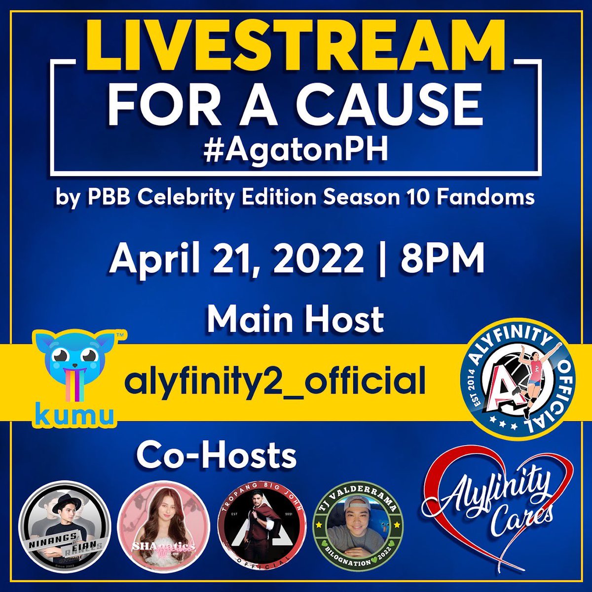 HELLO! Parte ng aming pagtulong sa mga nasalanta ng bagyong #AgatonPH, magkakaroon po kami ng livestream mamaya.

May we ask your support by dropping by, sharing, and giving virtual gifts? 🥰

This is in collaboration with other PBB ex-hms fandoms.

app.kumu.ph/eNl1FuOYmpb